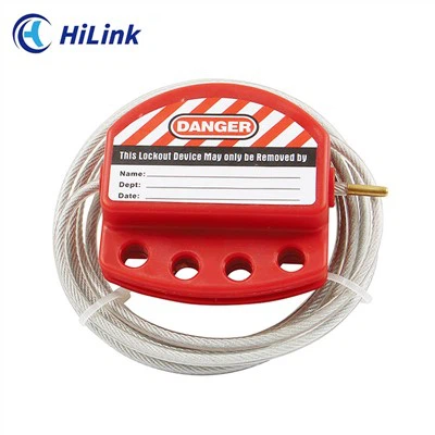 Reguliuojamas plieno kabelio lokautas